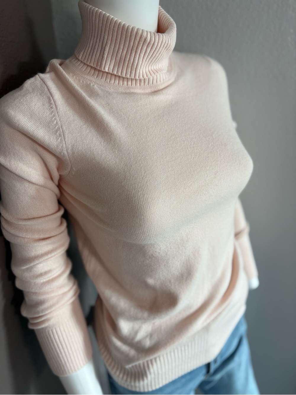 French Connection Blush Pink Turtleneck Sweater